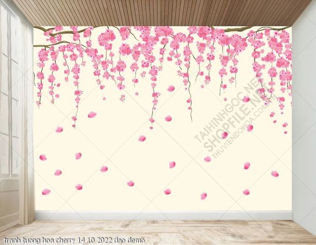 tranh tuong hoa cherry 14 10 2022 dao